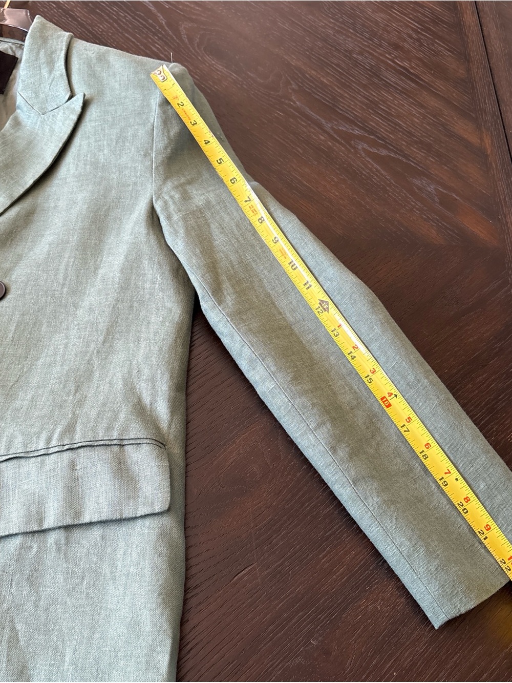 Mango Double-Breasted Blazer Sage Green NWT size Small retail $180 quiet luxury - Picture 7 of 7